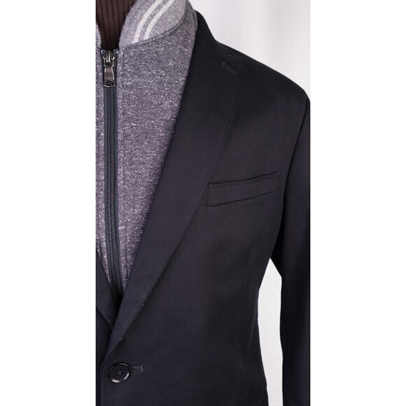 Banana Republic Blazer Sz 44R Cotton Tailored Fit Two Button Black 2 Btton Sport - Picture 4 of 16